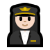 👩🏻‍✈️ woman pilot: light skin tone display on Windows